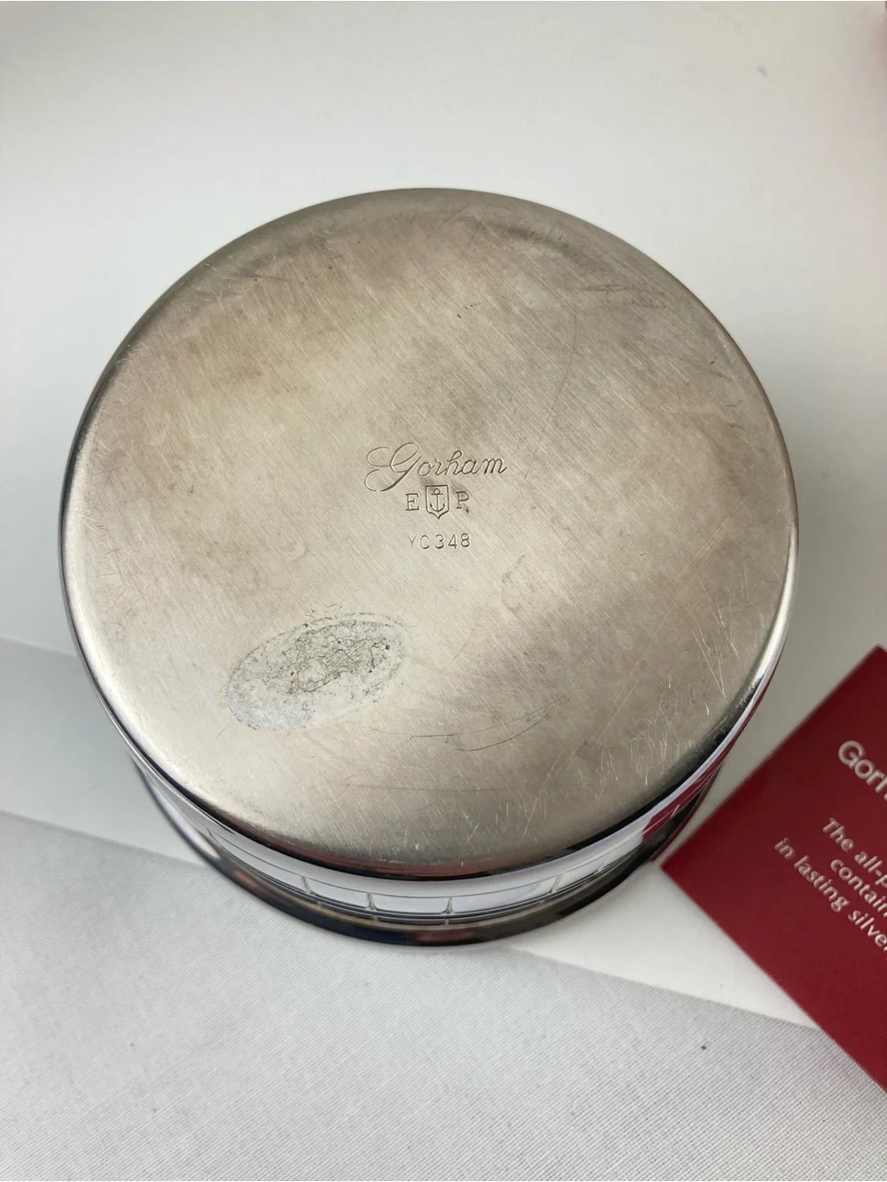 1950's Gorham EP YC348 Silverplate Lidded Butter Tub / Barrel / Bucket